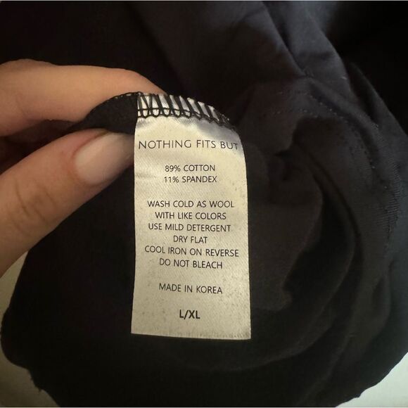 Nothing fits but wrap shirt black sz l/xl maternity nursing 3/4 Sleeve - Picture 4 of 4
